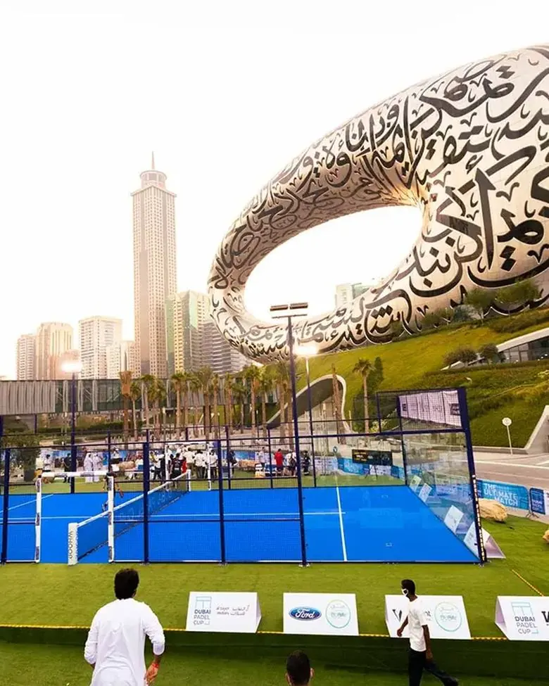 A padel court in the heart of downtown Dubai